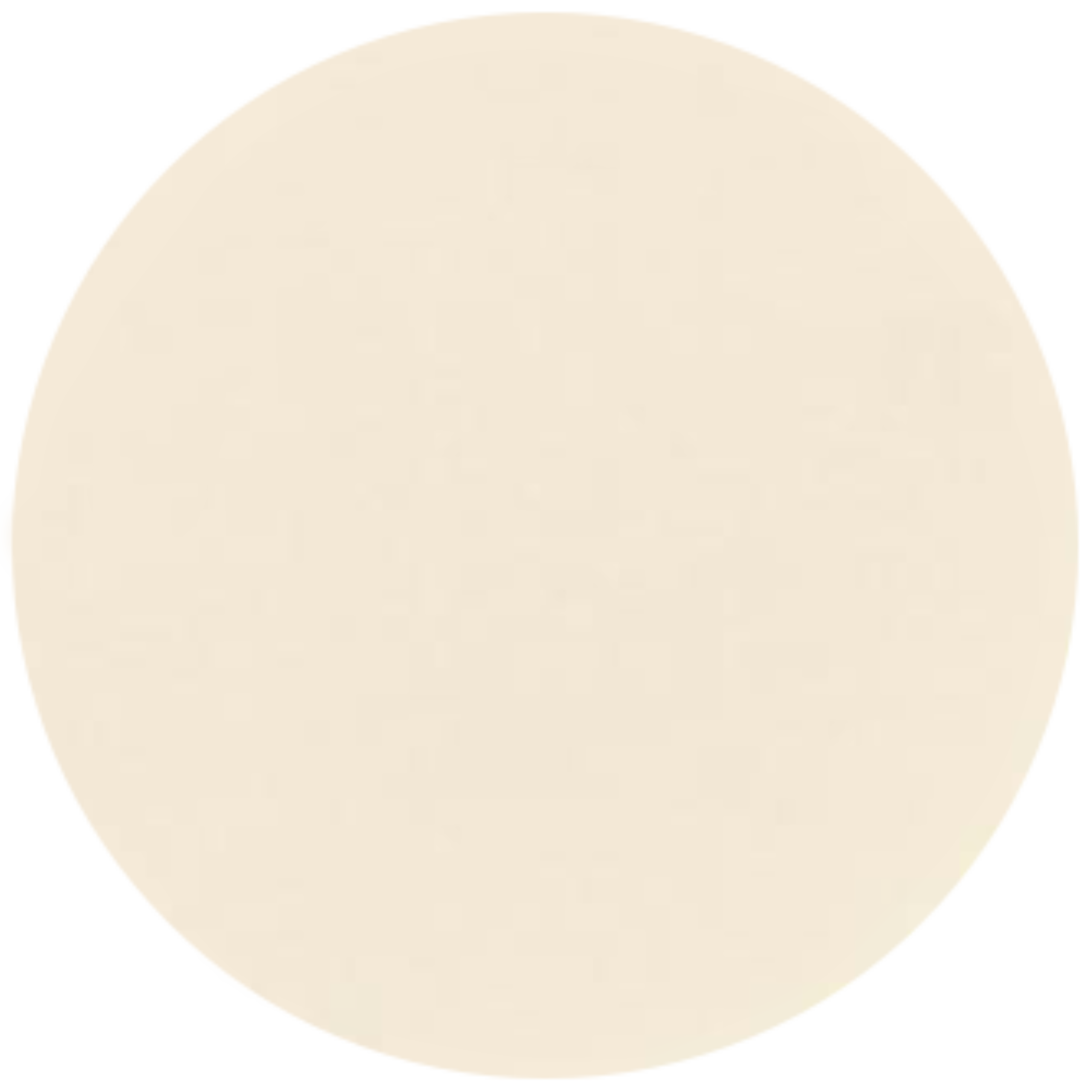 A circular close-up sample of a smooth, solid cream masonry finish. The surface has a clean, matte appearance with a fine-grained, uniform texture in a warm off-white or light beige tone.